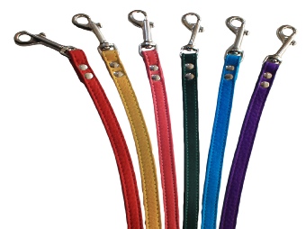 Leather Brothers LUXE Leather Dog Leads - Blue