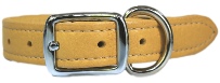 Leather Brothers LUXE Leather Dog Collars - Yellow