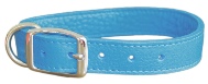 Leather Brothers LUXE Leather Dog Collars - Turquoise