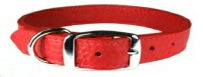 Leather Brothers LUXE Leather Dog Collars - Ruby Red